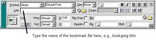 Making a link to your Bookmarks in Dreamweaver