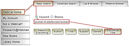 WebCat - Periodical Search