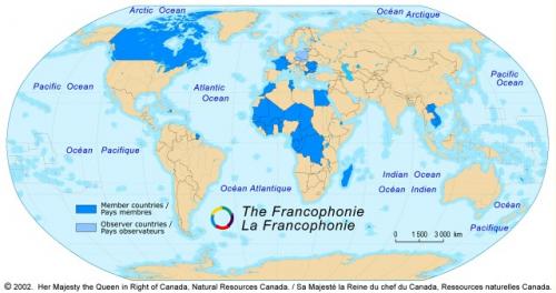 Map of the Francophonie
