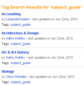 Subject Guides Example