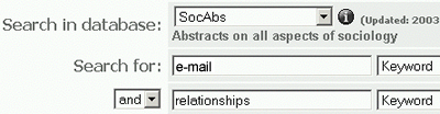 SocAbs e-mail Relationships Search