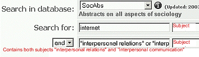 SocAbs Interpersonal Relations Search