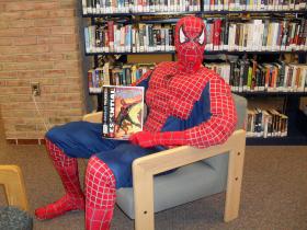 Spiderman Visits the Library!