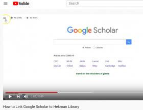 Linking Google Scholar to Hekman Library