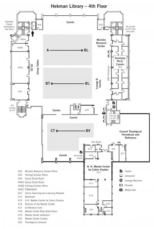 Fourth Floor Map