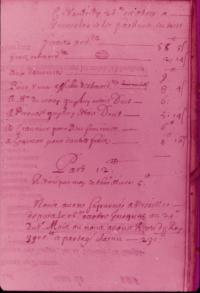 Account book of Moliere