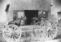 Shoeing a horse